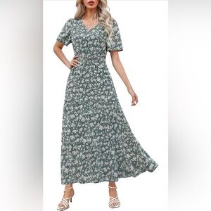 Smocked Tiered Floral Boho Maxi Dress